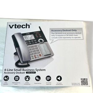 New VTECH 4-Line Business System Extension Deskset CM18245 Use w/ CM18445
